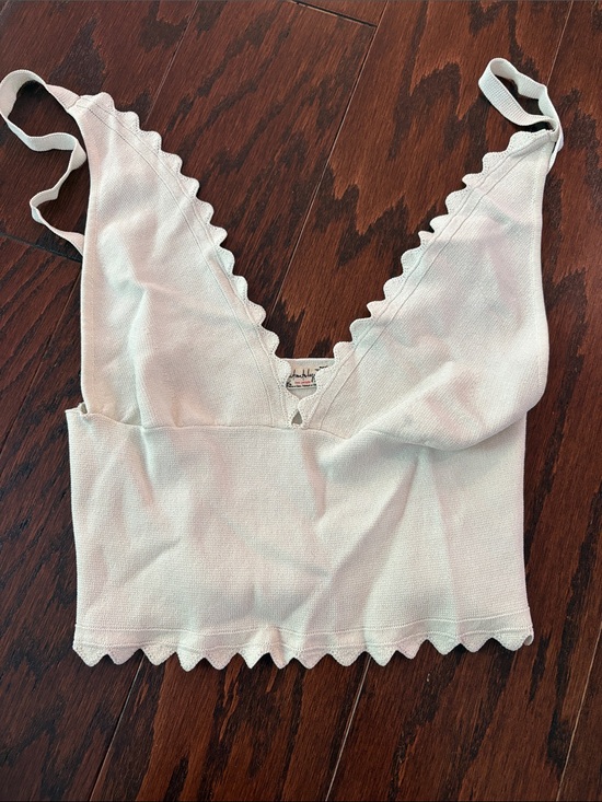 Free People Tops - Free People Scalloped Edge Pale Brami Tank Top